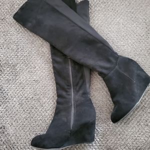 Black knee high boots